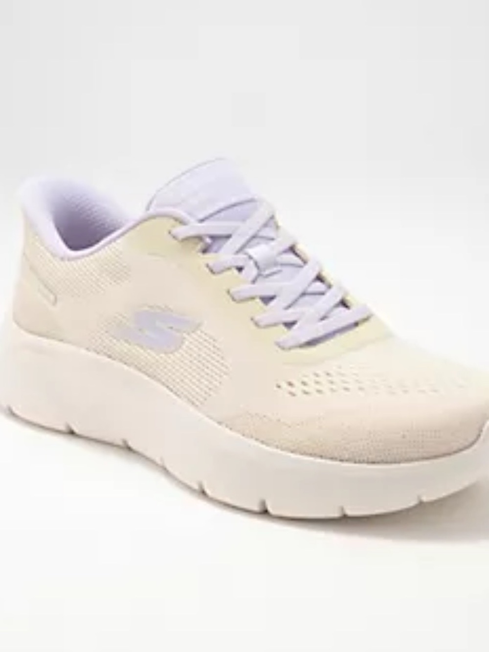 Skechers Slip-ins GO WALK Flex Vegan Sneaker in Cream and Lavender